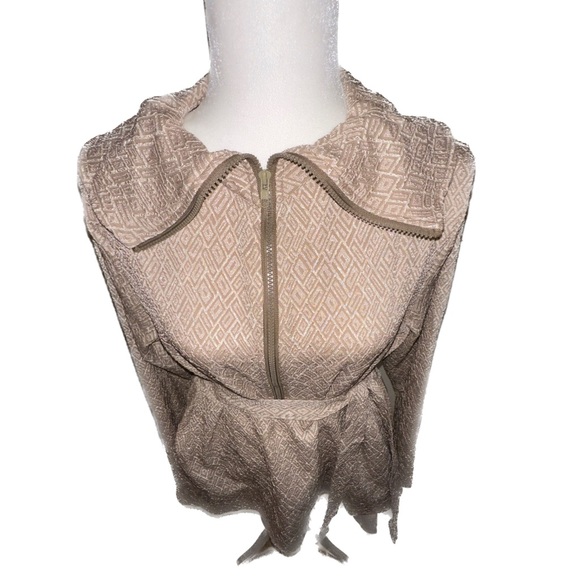 NEW - SHEIN - XL(12) | Geo Pattern Foldover Collar Layer Hem Belted Coat - Picture 8 of 11